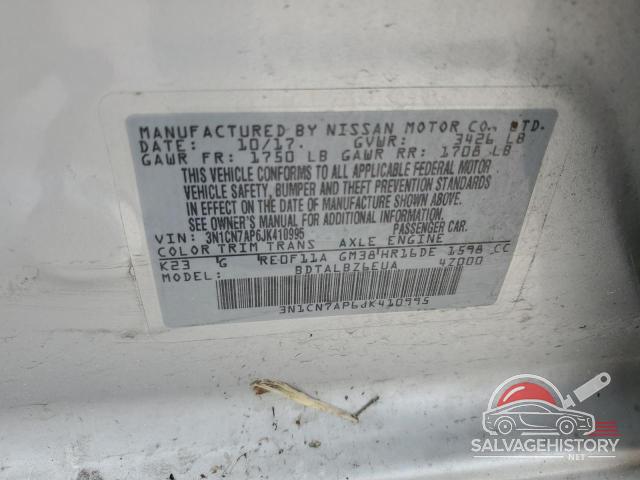 3N1CN7AP6JK410995 2018 NISSAN VERSA photo no. 13