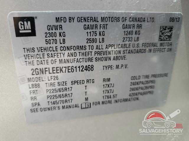 2GNFLEEK7E6112468 2014 CHEVROLET EQUINOX photo no. 13