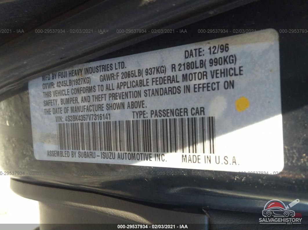 4S3BK4357V7316141 1997 SUBARU LEGACY WAGON photo no. 9