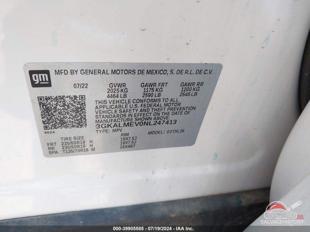 3GKALMEV0NL247413 2022 GMC TERRAIN photo no. 9
