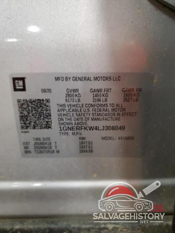 1GNERFKW4LJ308049 2020 CHEVROLET TRAVERSE photo no. 13
