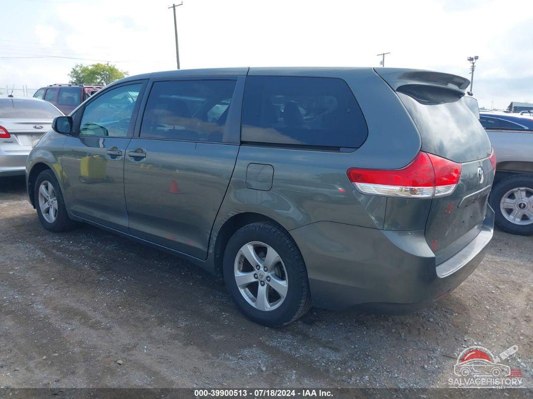5TDKA3DC6CS013624 2012 TOYOTA SIENNA photo no. 3
