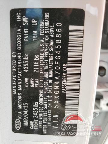 5XXGN4A70FG458860 2015 KIA OPTIMA photo no. 13
