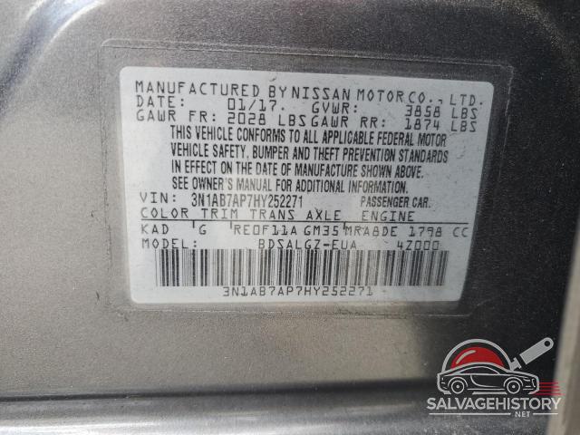 3N1AB7AP7HY252271 2017 NISSAN SENTRA photo no. 12