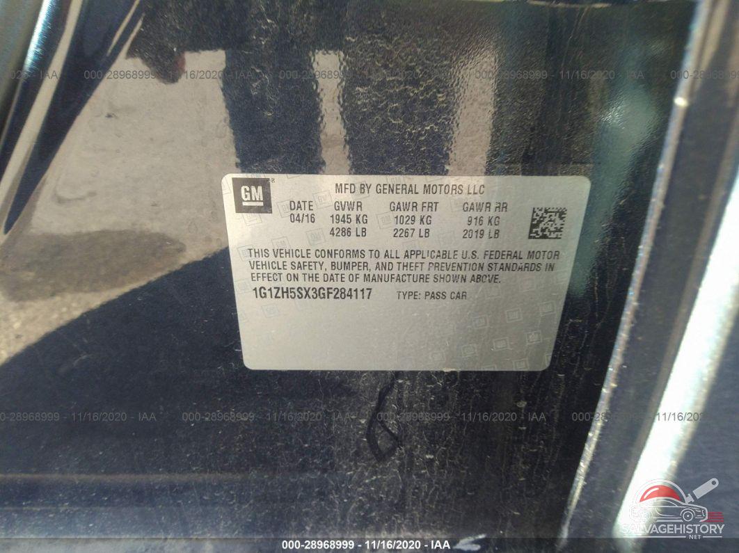 1G1ZH5SX3GF284117 2016 CHEVROLET MALIBU photo no. 9