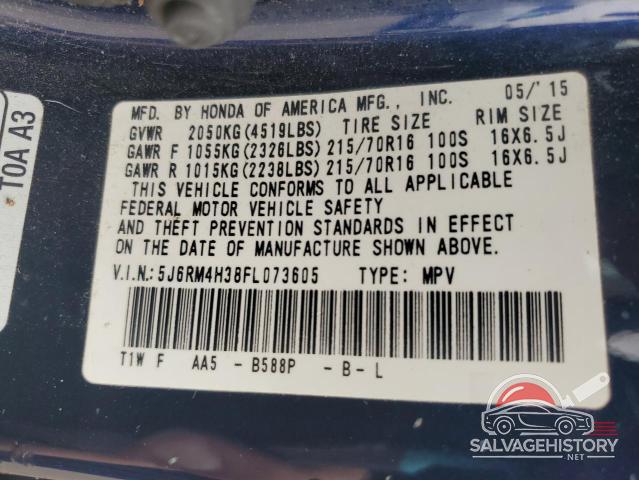 5J6RM4H38FL073605 2015 HONDA CRV photo no. 12