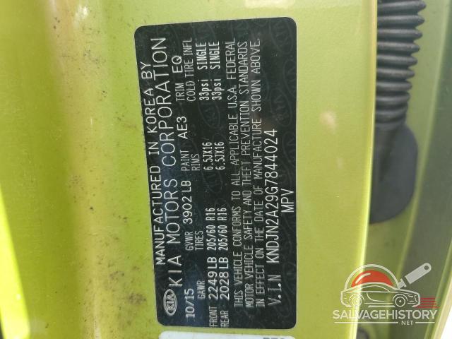KNDJN2A29G7844024 2016 KIA SOUL photo no. 12