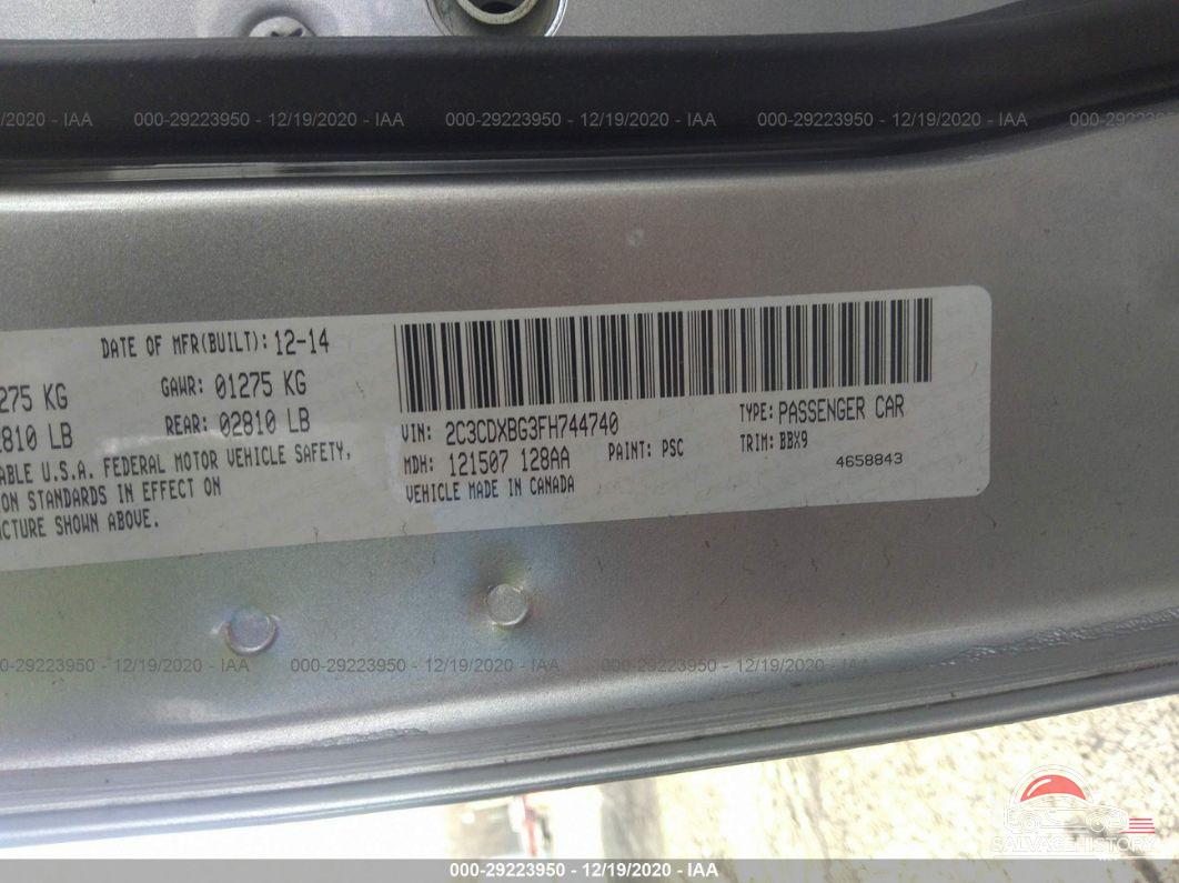 2C3CDXBG3FH744740 2015 DODGE CHARGER photo no. 9