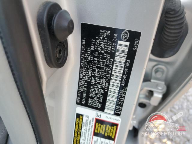 4T4BF1FK8CR253443 2012 TOYOTA CAMRY photo no. 12