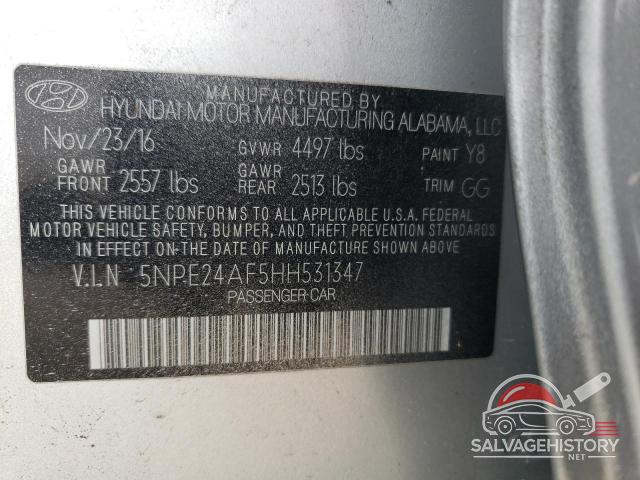 5NPE24AF5HH531347 2017 HYUNDAI SONATA photo no. 12