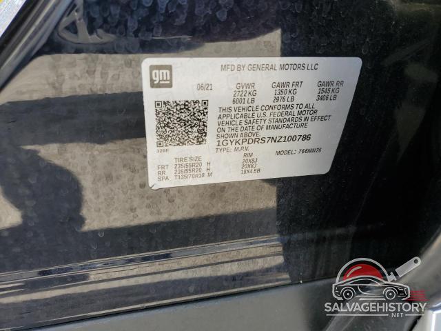 1GYKPDRS7NZ100786 2022 CADILLAC XT6 photo no. 13