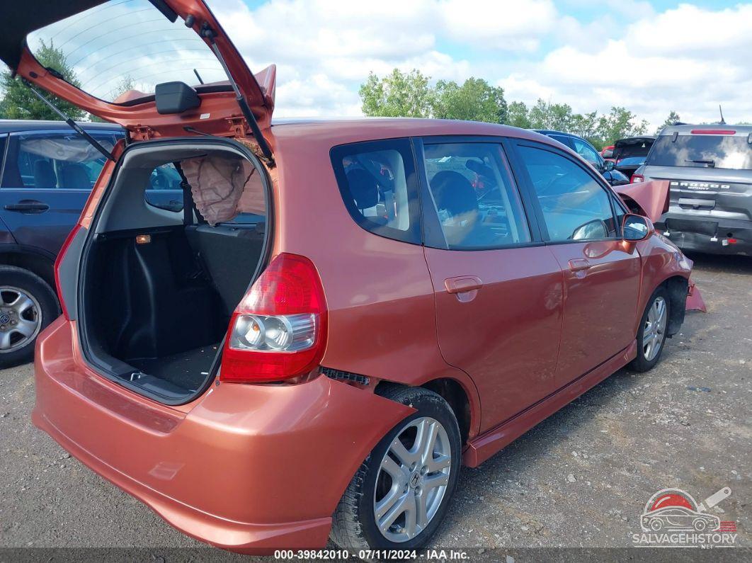 JHMGD38627S017022 2007 HONDA FIT photo no. 4