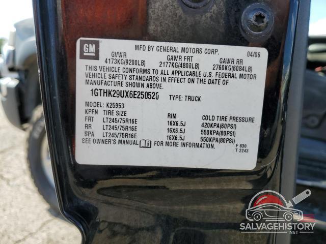 1GTHK29UX6E250520 2006 GMC SIERRA photo no. 12