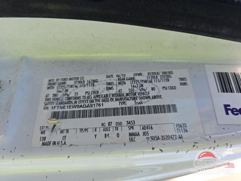 1FTNE1EW0ADA91761 2010 FORD E-150 photo no. 8