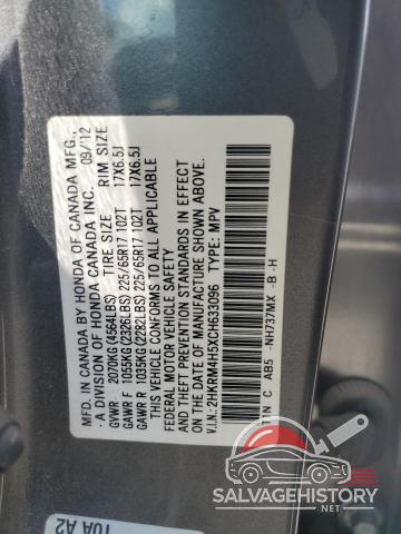 2HKRM4H5XCH633096 2012 HONDA CRV photo no. 12