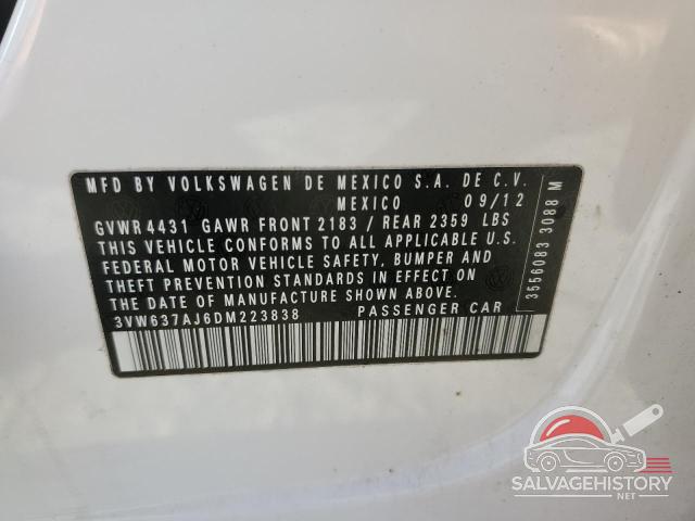 3VW637AJ6DM223838 2013 VOLKSWAGEN JETTA photo no. 12