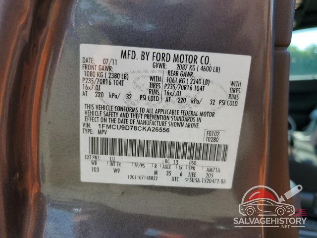 1FMCU9D78CKA26556 2012 FORD ESCAPE photo no. 13