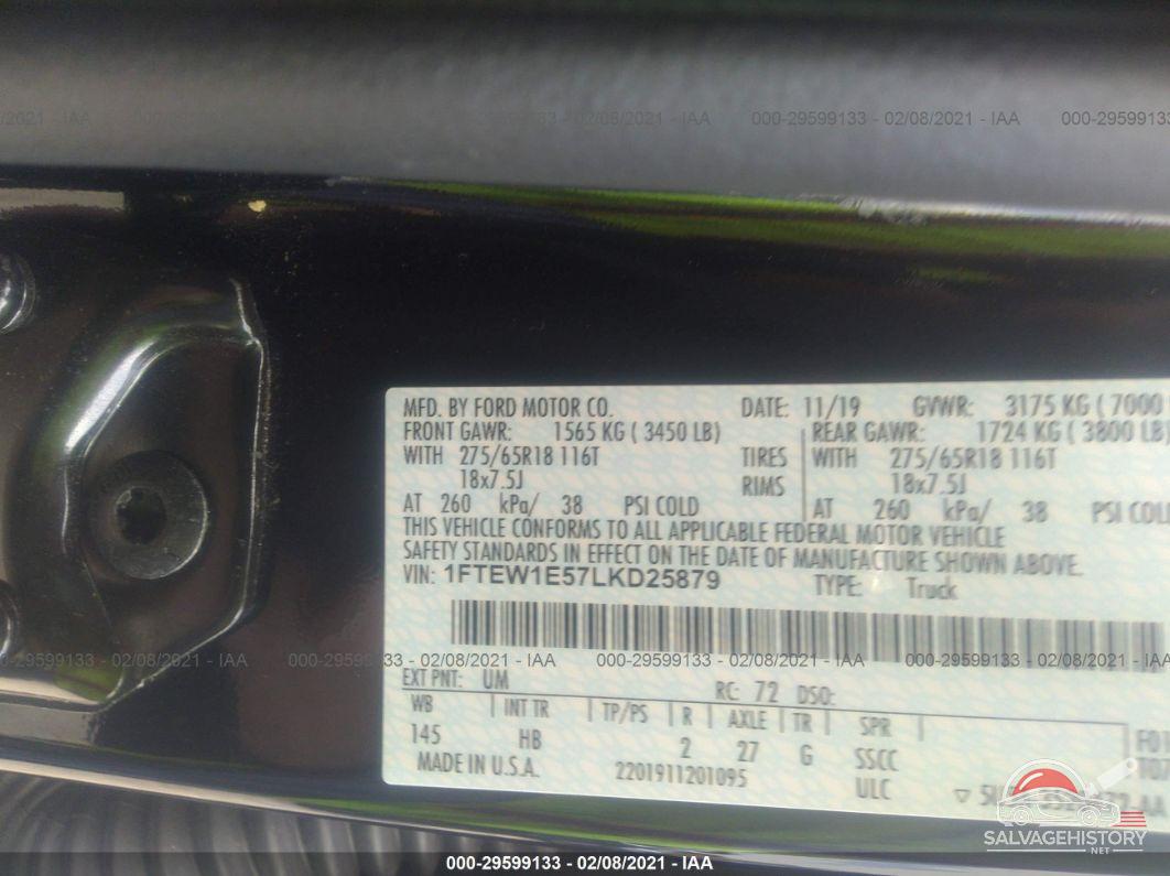 1FTEW1E57LKD25879 2020 FORD F-150 photo no. 9