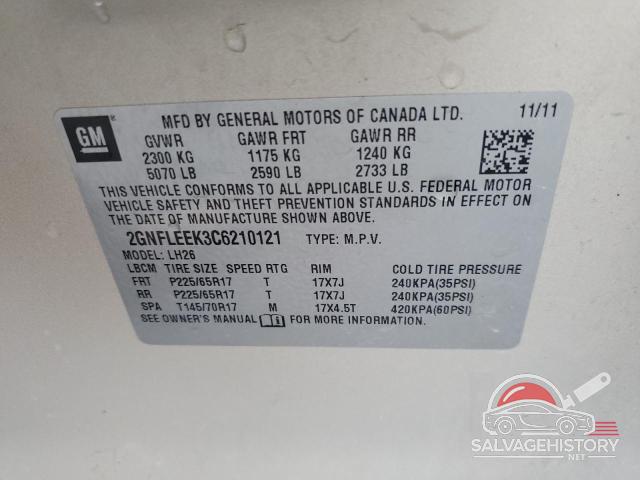 2GNFLEEK3C6210121 2012 CHEVROLET EQUINOX photo no. 13