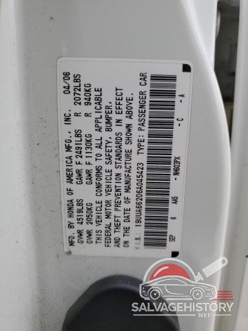 19UUA66206A045423 2006 ACURA TL photo no. 12