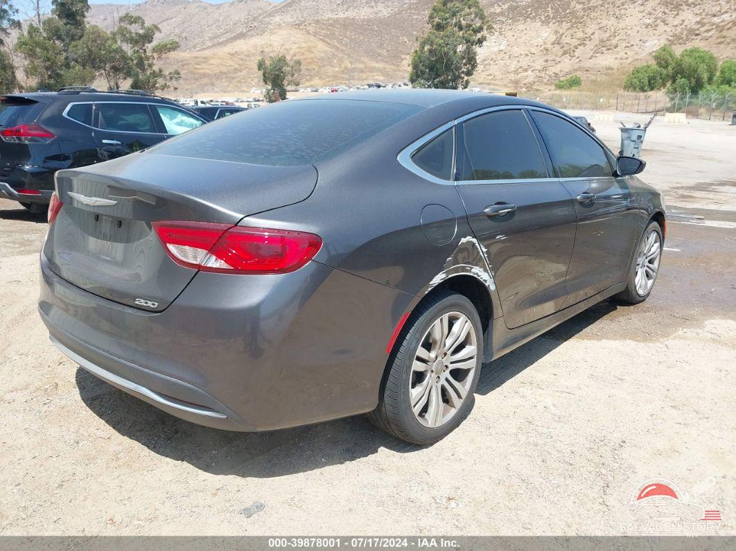1C3CCCAB2FN562309 2015 CHRYSLER 200 photo no. 4