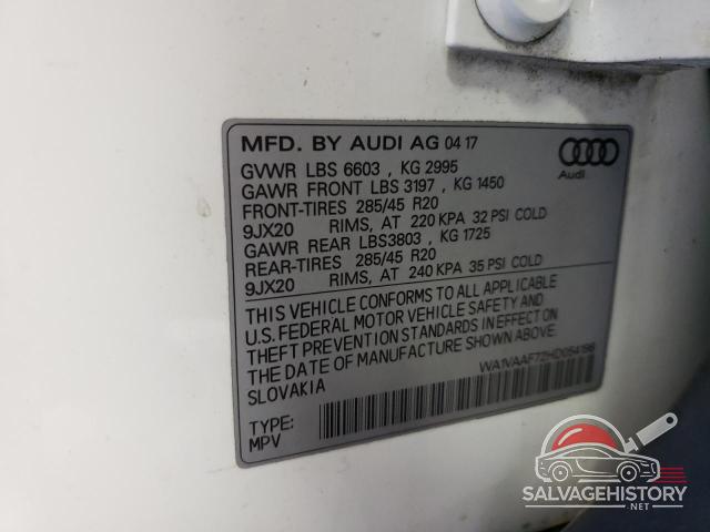 WA1VAAF72HD054198 2017 AUDI Q7 photo no. 13