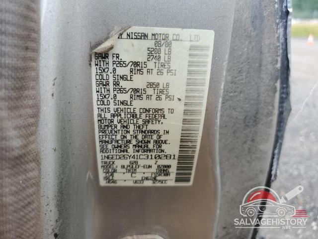 1N6ED26Y41C310281 2001 NISSAN FRONTIER photo no. 12