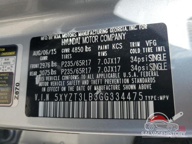 5XYZT3LB3GG334475 2016 HYUNDAI SANTA FE photo no. 12