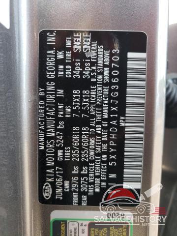 5XYPHDA1XJG360703 2018 KIA SORENTO photo no. 14