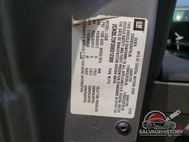 2CKDL73F266012368 2006 PONTIAC TORRENT photo no. 12