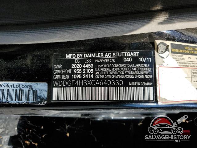 WDDGF4HBXCA640330 2012 MERCEDES-BENZ C-CLASS photo no. 12