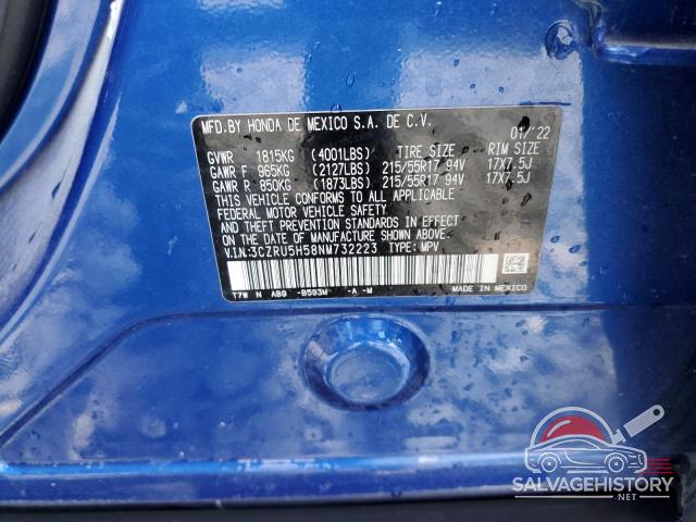 3CZRU5H58NM732223 2022 HONDA HR-V photo no. 12