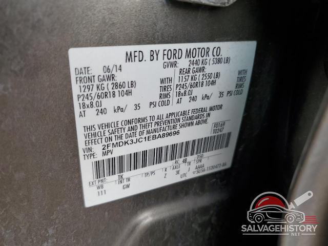 2FMDK3JC1EBA89696 2014 FORD EDGE photo no. 13