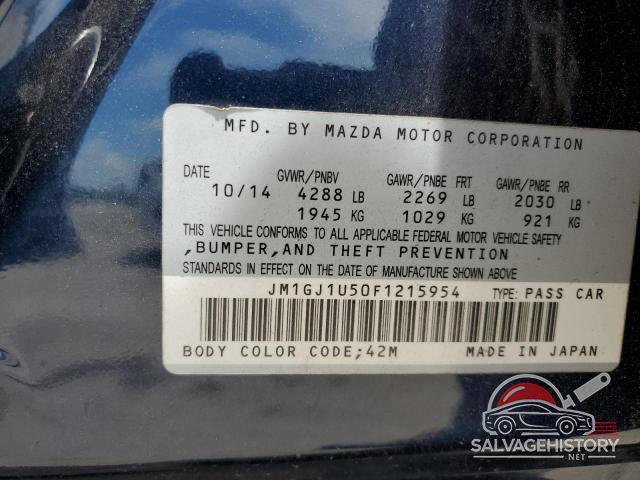 JM1GJ1U50F1215954 2015 MAZDA 6 photo no. 13