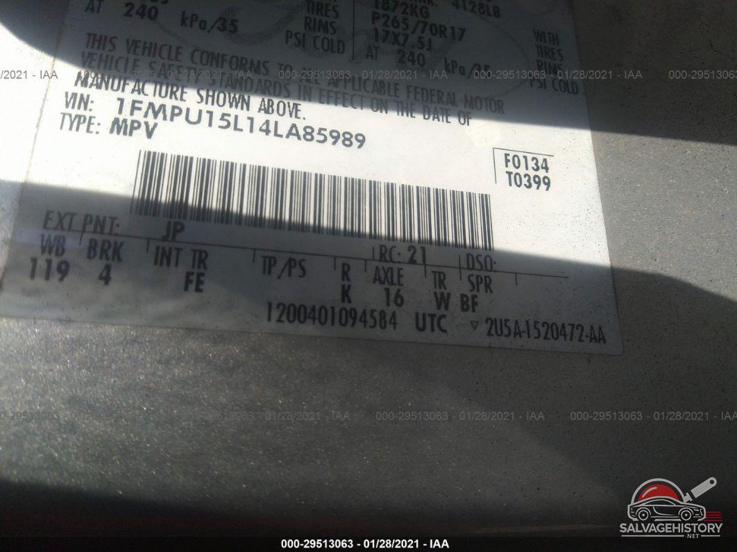 1FMPU15L14LA85989 2004 FORD EXPEDITION photo no. 9