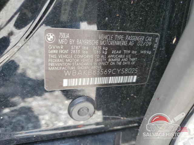 WBAKB83569CY58025 2009 BMW 7 SERIES photo no. 12