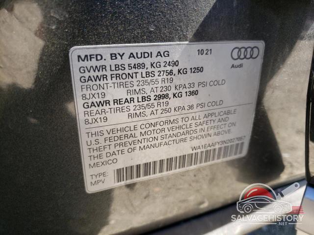 WA1EAAFY3N2027057 2022 AUDI Q5 photo no. 13