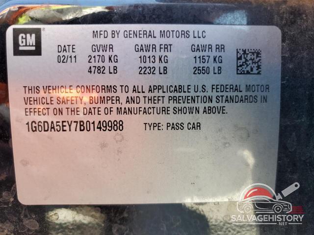 1G6DA5EY7B0149988 2011 CADILLAC CTS photo no. 12