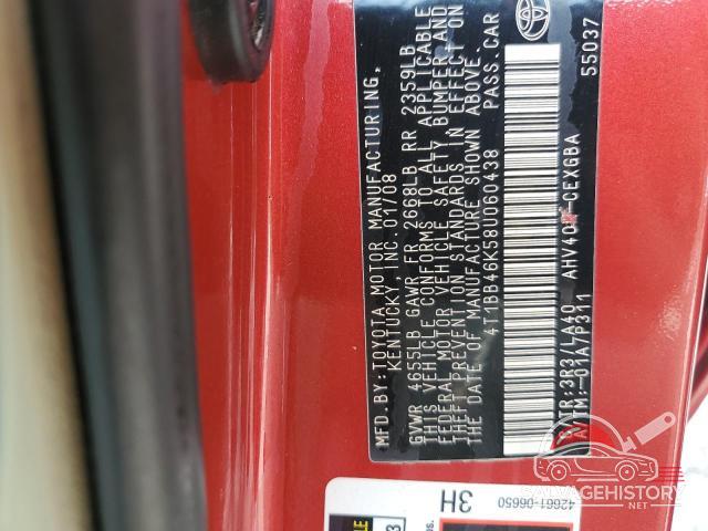 4T1BB46K58U060438 2008 TOYOTA CAMRY photo no. 12