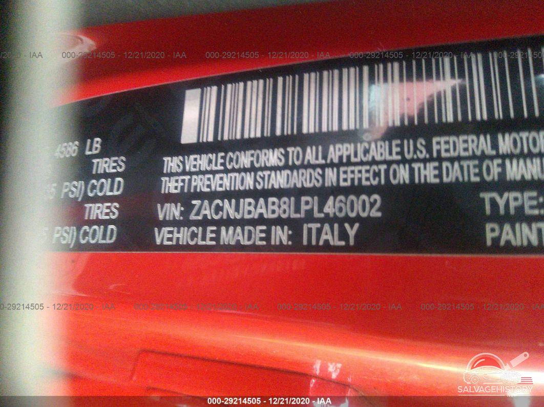 ZACNJBAB8LPL46002 2020 JEEP RENEGADE photo no. 9