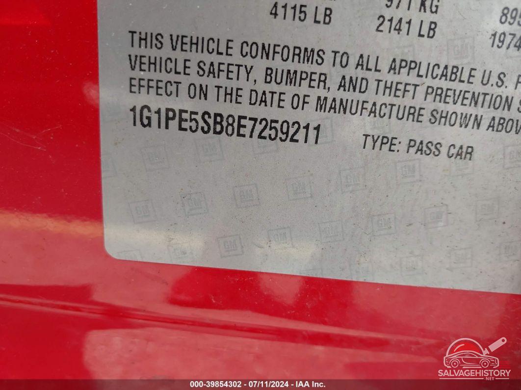 1G1PE5SB8E7259211 2014 CHEVROLET CRUZE photo no. 9