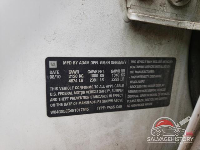 W04GS5EC4B1017545 2011 BUICK REGAL photo no. 12