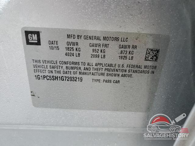 1G1PC5SH1G7203219 2016 CHEVROLET CRUZE photo no. 12