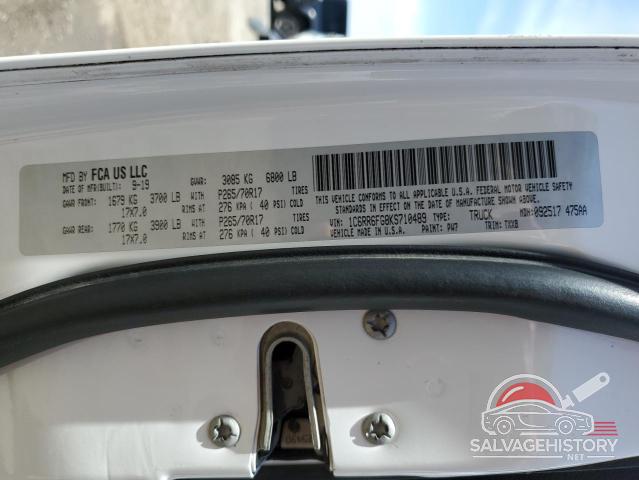1C6RR6FG8KS710489 2019 RAM 1500 photo no. 13