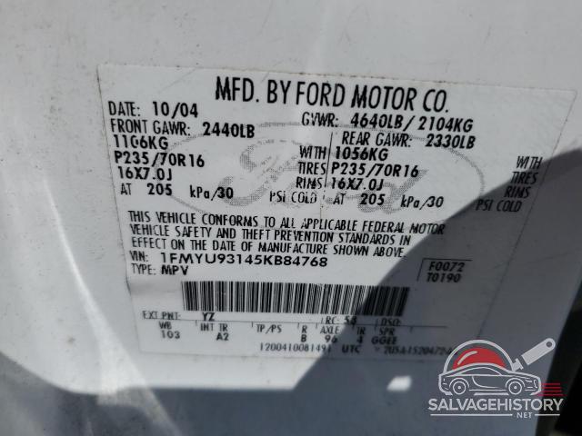 1FMYU93145KB84768 2005 FORD ESCAPE photo no. 12