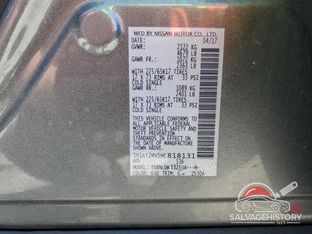 5N1AT2MV1HC818131 2017 NISSAN ROGUE photo no. 13