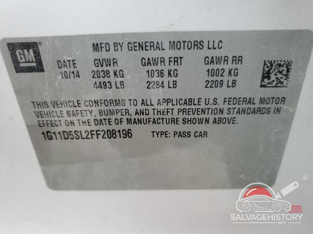 1G11D5SL2FF208196 2015 CHEVROLET MALIBU photo no. 12