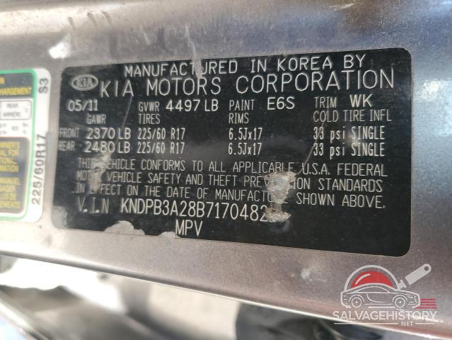KNDPB3A28B7170482 2011 KIA SPORTAGE photo no. 13