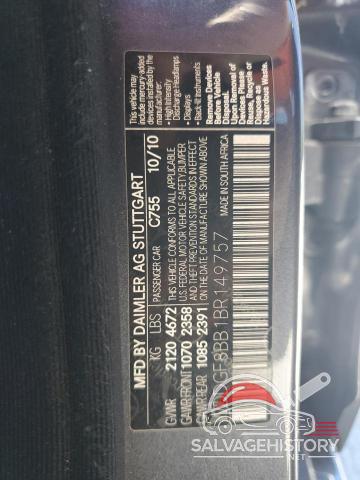 WDDGF8BB1BR149757 2011 MERCEDES-BENZ C-CLASS photo no. 12
