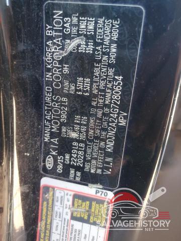 KNDJN2A24G7280654 2016 KIA SOUL photo no. 12